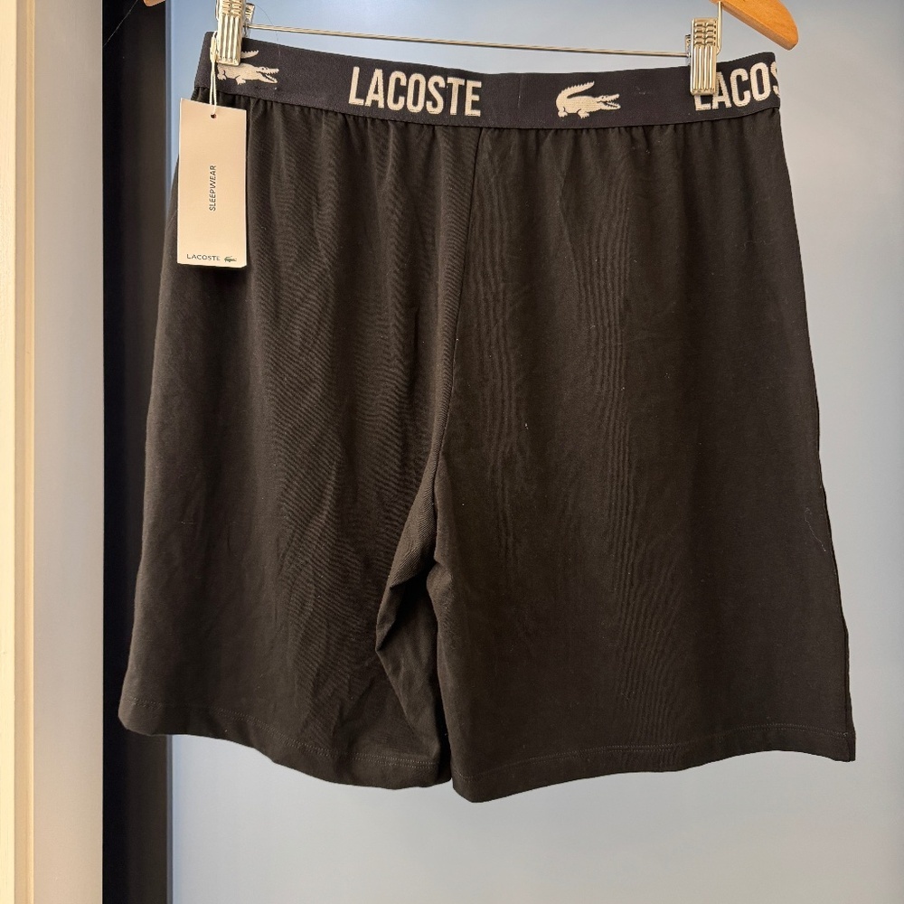Lacoste Shorts Men’s Lounge Sleep Black Size M NWT